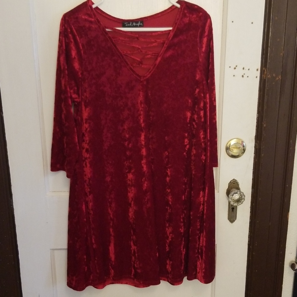 Velvet red dress